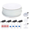 ALEgI 25 Feet 316 Inch Standard Airline Tubing with Air Stones, check Valves, control Valve and connectors Air Pump Accessories Kit (White)