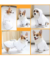 DONGKER Dog Bathrobe, Puppy Hooded Drying Towel for Puppy Cats