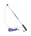 Squishy Face Studio Flirt Pole V2 with Lure - Durable Dog Toy for Fun Obedience Training & Exercise, Purple/Blue Tie Dye, Regular - 36 inch