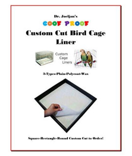 Bird Cage Liner EZ Cageliners Bird Cage Liners Plain and Coated Custom Cut to Order 150 Sheets Cut to Size-Message US with Sizes After Placing Order (26" Round Coated)