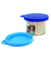 comtim Pet Food can Lids, Silicone can Lids covers for Dog and cat Food, Universal Size Fits All Standard Size Dog and cat can Tops (2 Pack, Multi-colored)