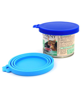 comtim Pet Food can Lids, Silicone can Lids covers for Dog and cat Food, Universal Size Fits All Standard Size Dog and cat can Tops (2 Pack, Multi-colored)