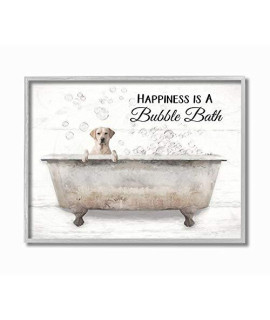 Happiness Is A Bubble Bath Dog In Tub Word Design