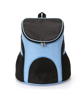 DONGKER Dog Carrier Backpack, Pet Backpack Pet Carrier Pouch Pet Net Mesh Bag Mesh Breathable for Small Pets/Cats/Puppies(S,Blue)