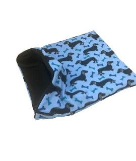 Weenie Warmers Blue DOX Basic Lined Dog Cat Bed Sleeping Bag (XLarge (30-37 lbs))