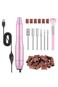 Portable Electric Nail Drill Machine, Professional 20000 Rpm Usb Manicure Pedicure Drills For Acrylic Nails Gel Polishing Shape Tools