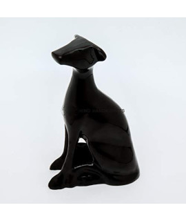 Hind Handicrafts Small Aluminium Dogakeepsake Cremation Urns For Ashes - Peaceful Pet Memorial Keepsake Urn For Dogs (Black)