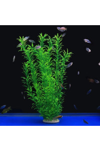 Alegi Large Aquarium Plants Artificial Plastic Plants Decoration Ornaments Safe for All Fish 21 Tall (green)
