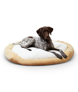 Maddie Donut Dog Bed with Removable Center Pillow, Cream, Large (42" x 42")
