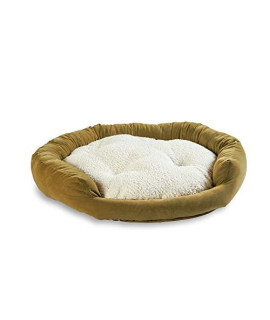South Pine Porch Maddie Donut Dog Bed with Removable Center Pillow, Moss, Small (24" x 24")