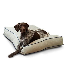 South Pine Porch Charlie Rectangle Indoor/Outdoor Pillow Style Dog Bed, Greystone, Medium (30" x 42")