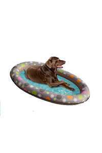 Owlhouse Safety Dog Swimming Pool Summer Inflatable Pet Hammock Float Swimming Ring, Can Support Weights Up to 40kg (Brown)