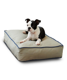 Charlie Rectangle Indoor/Outdoor Pillow Style Dog Bed, Greystone, Extra Small (18" x 24")