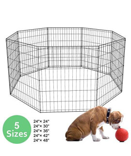 XXFBag 8 Panel Pet Playpen 36" Dog Fence,Portable Puppy Playpen for Large Medium Small Dog,Outdoor Indoor Garden House Dog Pen, Metal Tube Folding Exercise Pen (Adjustable Shape)