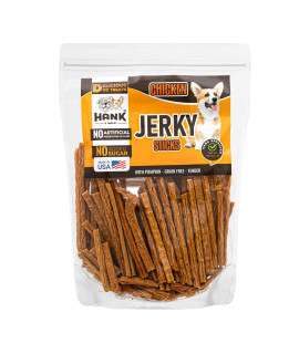 hank harley chicken Jerky Sticks, 1 lb - USA Lean Protein Soft Dog Treats with Pumpkin 100 Natural and NO Added Sugar, Flour or fillers Ideal for finicky Pets