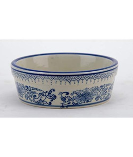 Staffordshire Reproduction Blue and White Small Size Dog Bowl