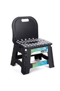AcSTEP Heavy Duty Step Stool with Back Support, Kids Step Stool, Adult Folding Stool for Outdoor or Indoor Kitchen Step Stools and Bathroom Stool, 9 inch Toddler Step Stool