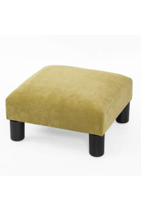 Joveco Ottoman Footrest Stool Small Fabric Square Footstool (Y-Sage Green)