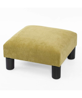Joveco Ottoman Footrest Stool Small Fabric Square Footstool (Y-Sage Green)