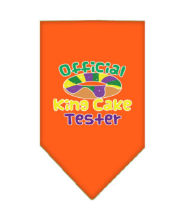 Mirage Pet Product King cake Taster Screen Print Mardi gras Bandana Orange Large