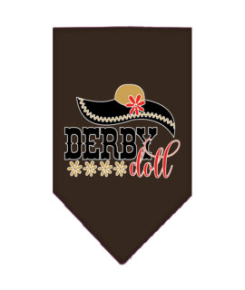Mirage Pet Product Derby Doll Screen Print Bandana cocoa Large