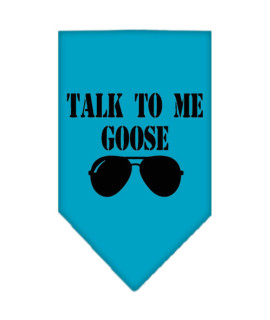 Talk to me goose Screen Print Pet Bandana Turquoise Large