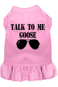 Mirage Pet Product Talk to me goose Screen Print Dog Dress Light Pink (14)