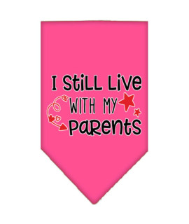 Still Live with My Parents Screen Print Pet Bandana Bright Pink Large