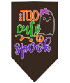 Mirage Pet Product Too cute to Spook-girly ghost Screen Print Bandana cocoa Small
