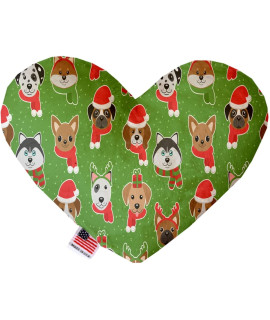 Mirage Pet Products Christmas Dogs 8 Inch Stuffing Free Heart Dog Toy