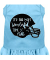 Mirage Pet Product Most Wonderful Time of The Year (Football) Screen Print Dog Dress Baby Blue