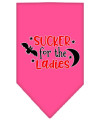 Mirage Pet Product Sucker for The Ladies Screen Print Bandana Bright Pink Large