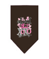 Mirage Pet Product All About That XOXO Screen Print Bandana cocoa Large
