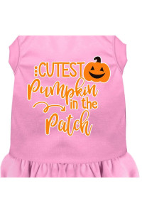 Mirage Pet Product cutest Pumpkin in The Patch Screen Print Dog Dress Light Pink XL