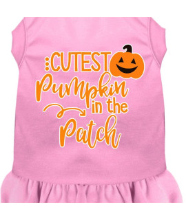 Mirage Pet Product cutest Pumpkin in The Patch Screen Print Dog Dress Light Pink XL