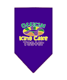 Mirage Pet Product King cake Taster Screen Print Mardi gras Bandana Purple Large