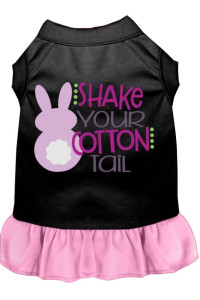 Mirage Pet Product Shake Your cotton Tail Screen Print Dog Dress Black with Light Pink XXL (18)