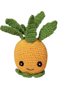 Mirage Pet Product Knit Knacks Paulie The Pineapple Organic Cotton Small Dog Toy