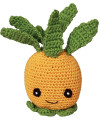 Mirage Pet Product Knit Knacks Paulie The Pineapple Organic Cotton Small Dog Toy