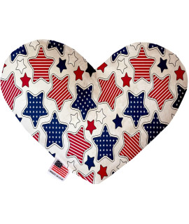 Mirage Pet Product Patriotic Stars 8 inch Stuffing Free Heart Dog Toy