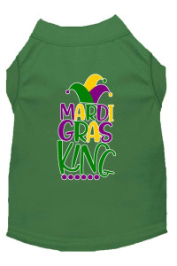 Mirage Pet Product Mardi Gras King Screen Print Mardi Gras Dog Shirt Green XXL