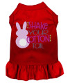 Mirage Pet Product Shake Your cotton Tail Screen Print Dog Dress Red Sm (10)