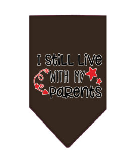 Still Live with My Parents Screen Print Pet Bandana cocoa Large