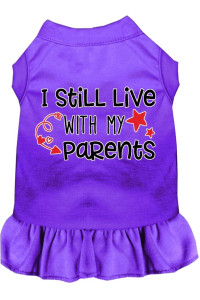 Mirage Pet Product Still Live with My Parents Screen Print Dog Dress Purple (14)