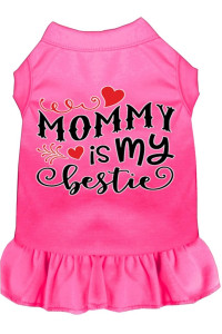 Mirage Pet Product Mommy is My Bestie Screen Print Dog Dress Bright Pink XS (8)