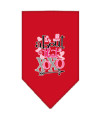 Mirage Pet Product All About That XOXO Screen Print Bandana Red Small