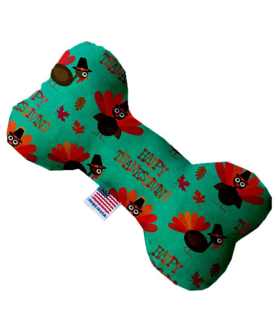 Mirage Pet Product Happy Thanksgiving 6 Inch Canvas Bone Dog Toy