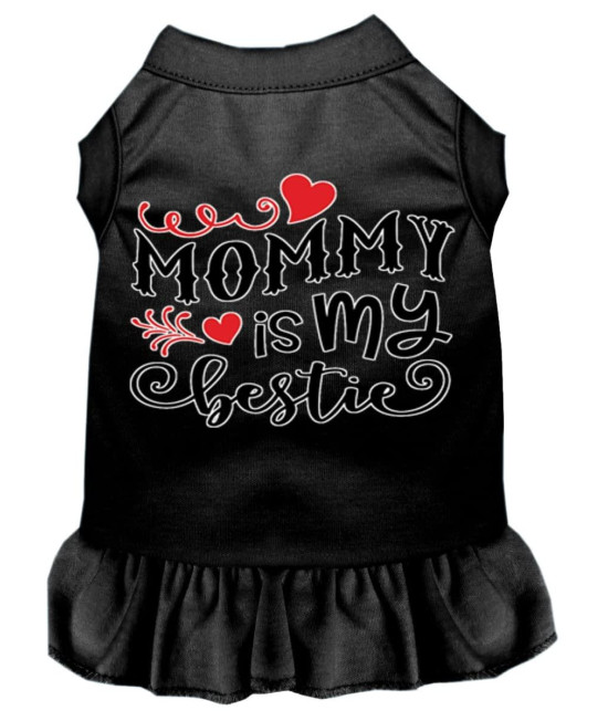 Mirage Pet Product Mommy is My Bestie Screen Print Dog Dress Black XXL (18)
