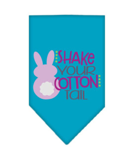 Shake Your cotton Tail Screen Print Pet Bandana Turquoise Small