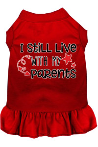 Mirage Pet Product Still Live with My Parents Screen Print Dog Dress Red XL (16)